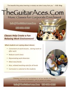 The Guitar Aces Poway, Instruction for both Adults and Children